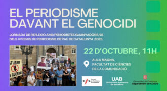 Jornada universitària de reflexió dels I Premis de Periodisme de Pau de Catalunya. Foto del Col·legi de Periodistes de Catalunya